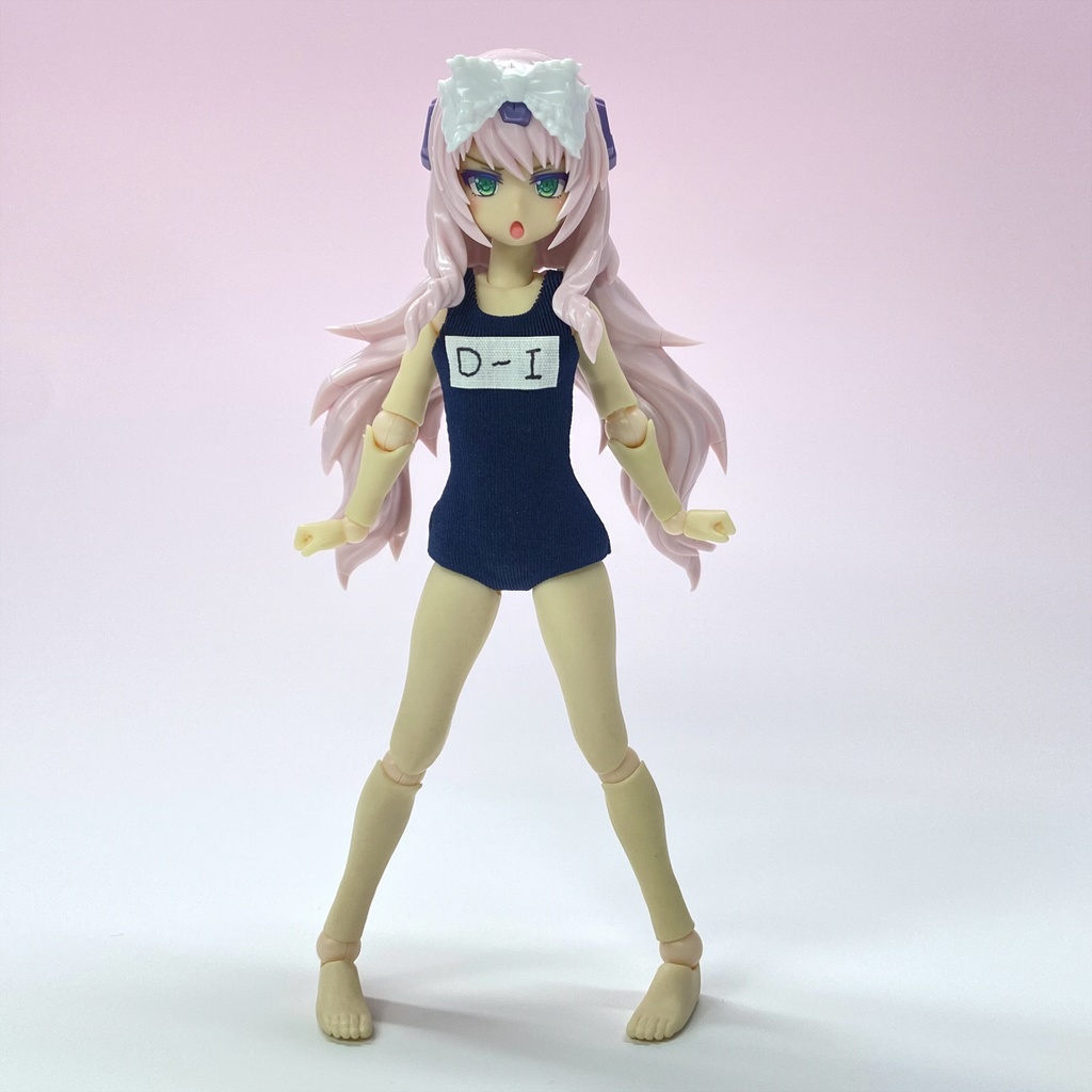 1/12サイズ スクール水着Sサイズ(紺・青) 素材ちゃんS・M用