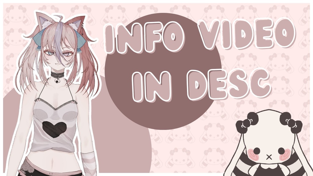 Vbridger/VTS-Ready Sleepy Pajama Catgirl Vtuber '*•.¸♡ ♡¸.•*'