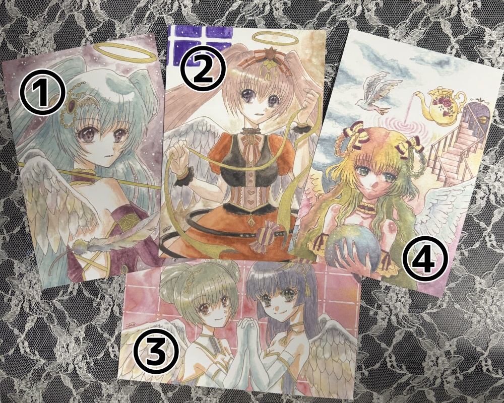 ポストカード(羽モチーフ)