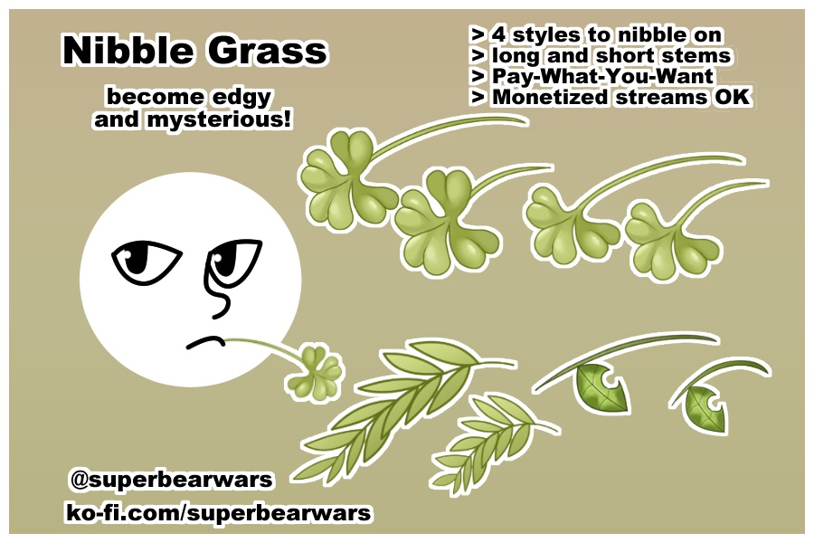 [VTuber Assets] Nibble Grass (Free)