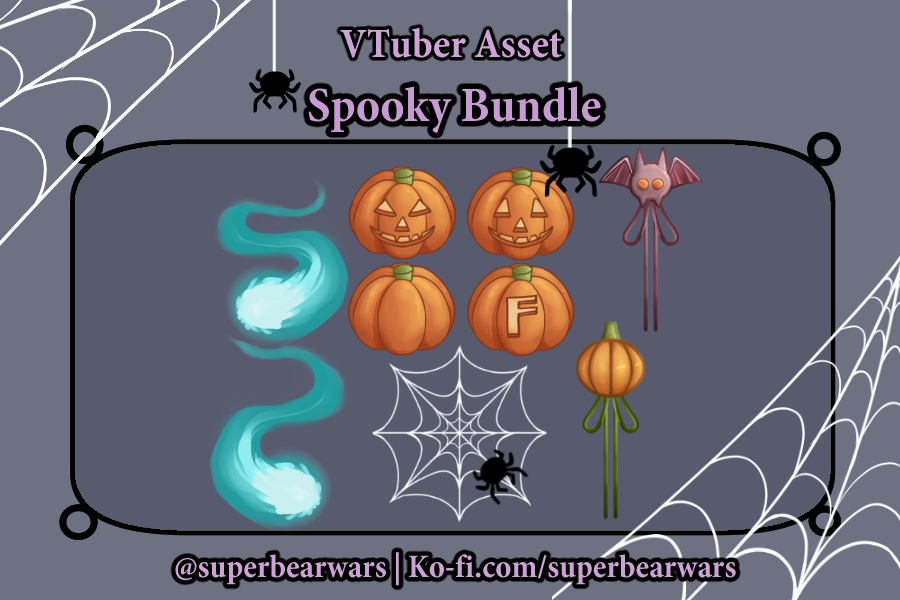  vtuber assets spooky halloween bundle