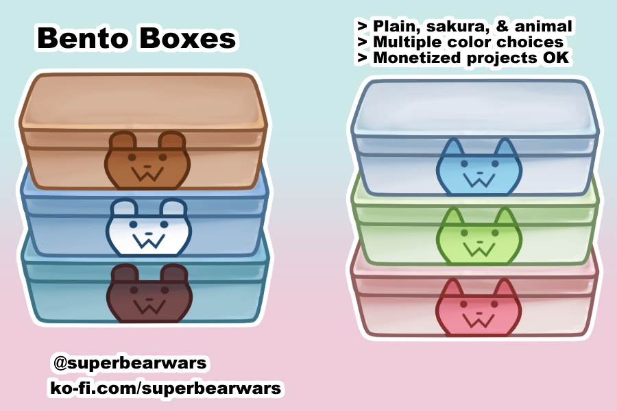 [VTuber Assets] Bento Boxes