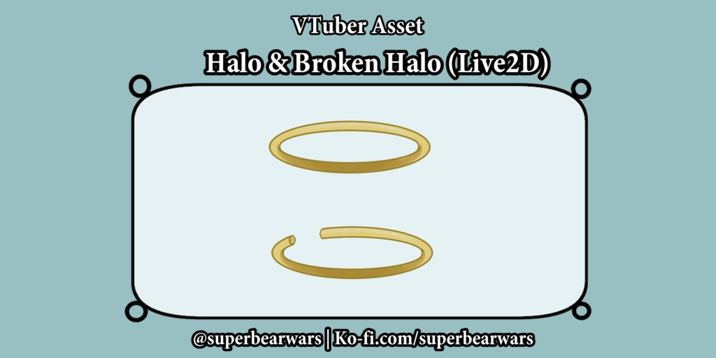 [VTuber Asset] Halo & Broken Halo (Live2D)