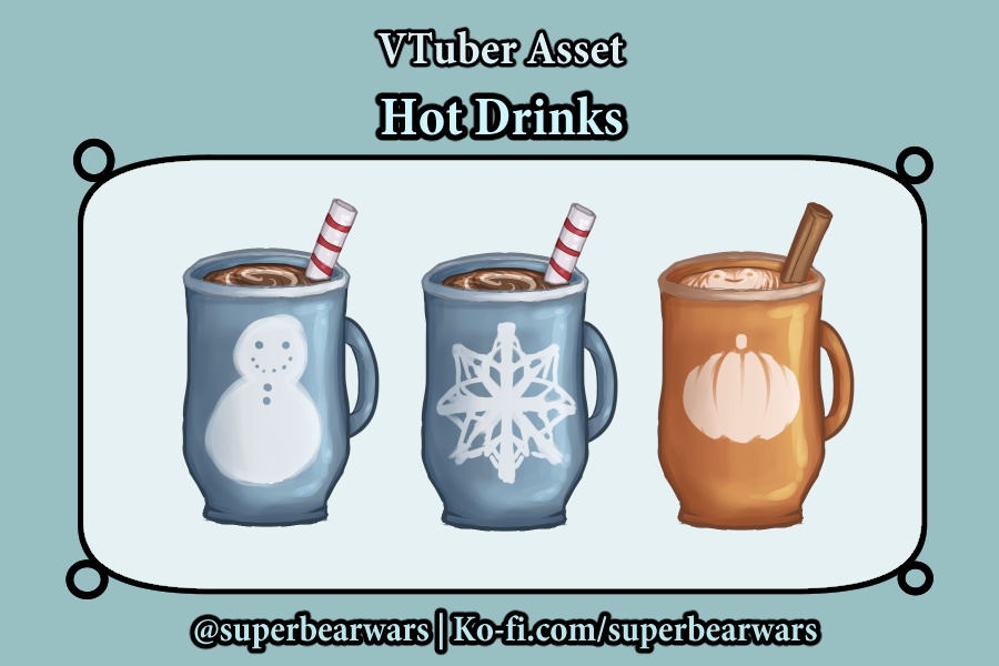 [VTuber Asset] Hot Drinks