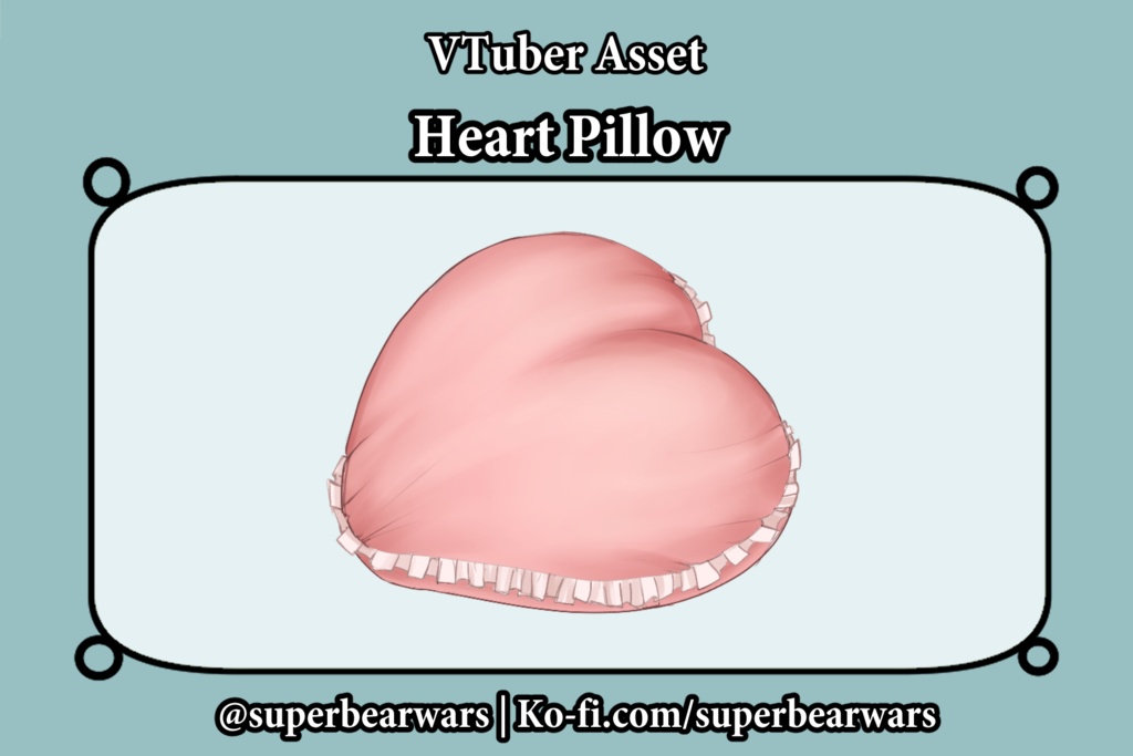 [VTuber Asset] Heart Pillow