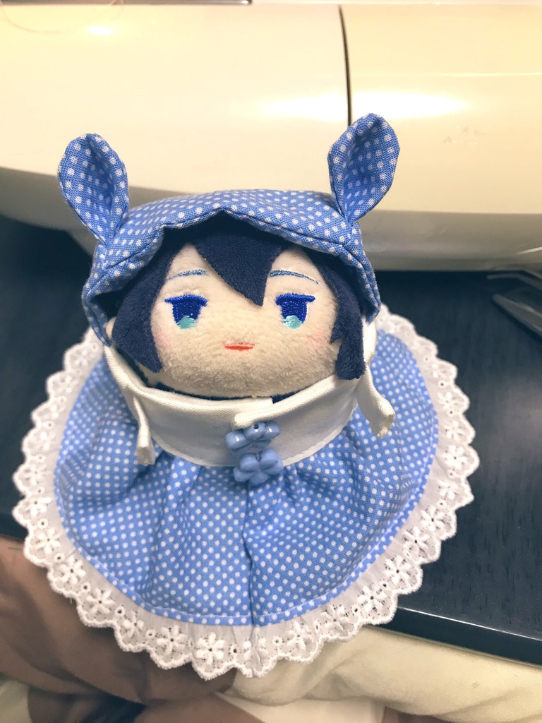 もちマス用水玉くま耳ワンピース