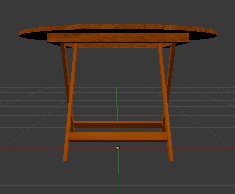 庭にありそうな机(丸と四角2種)【無料】