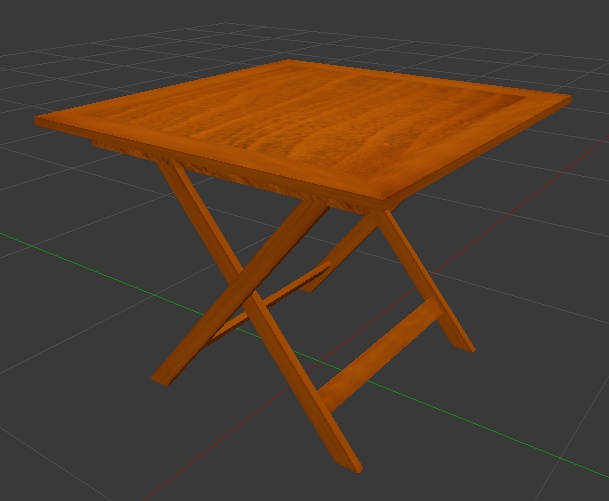 庭にありそうな机(丸と四角2種)【無料】