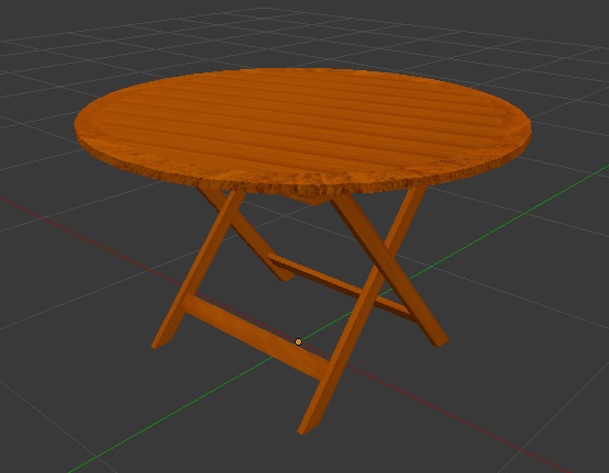 庭にありそうな机(丸と四角2種)【無料】