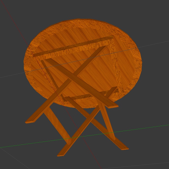 庭にありそうな机(丸と四角2種)【無料】