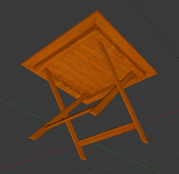庭にありそうな机(丸と四角2種)【無料】