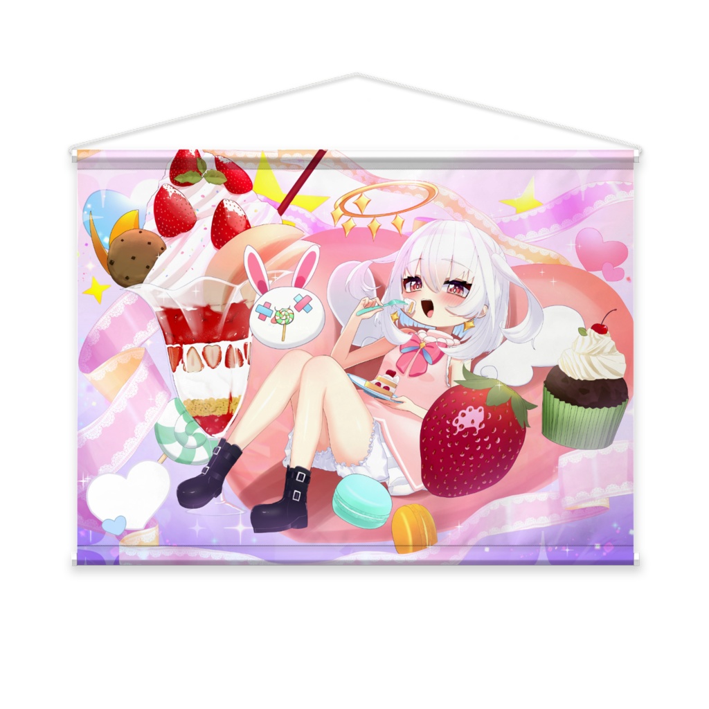 白神らび1周年記念グッズタペストリー