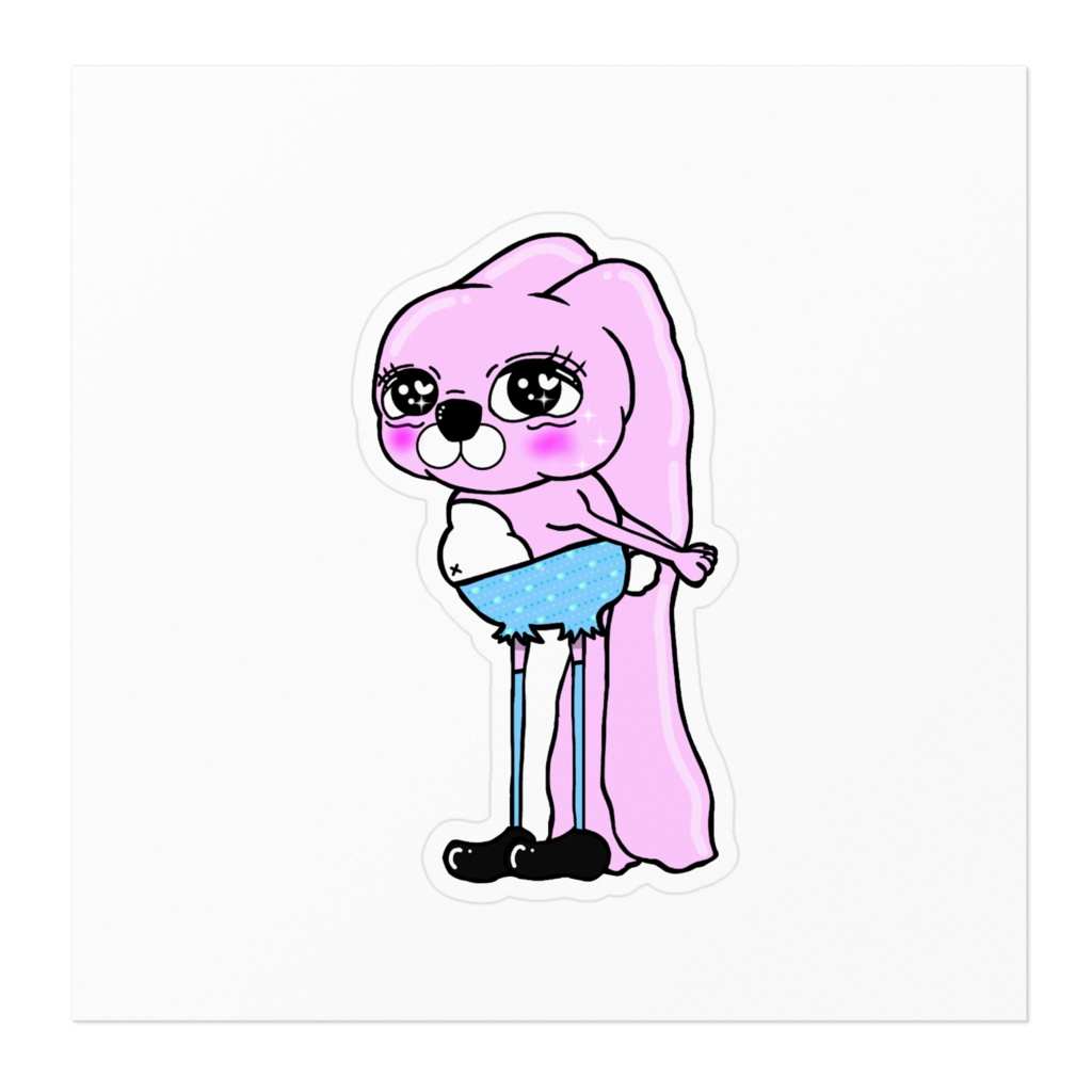 キラうさしんぷるステッカー