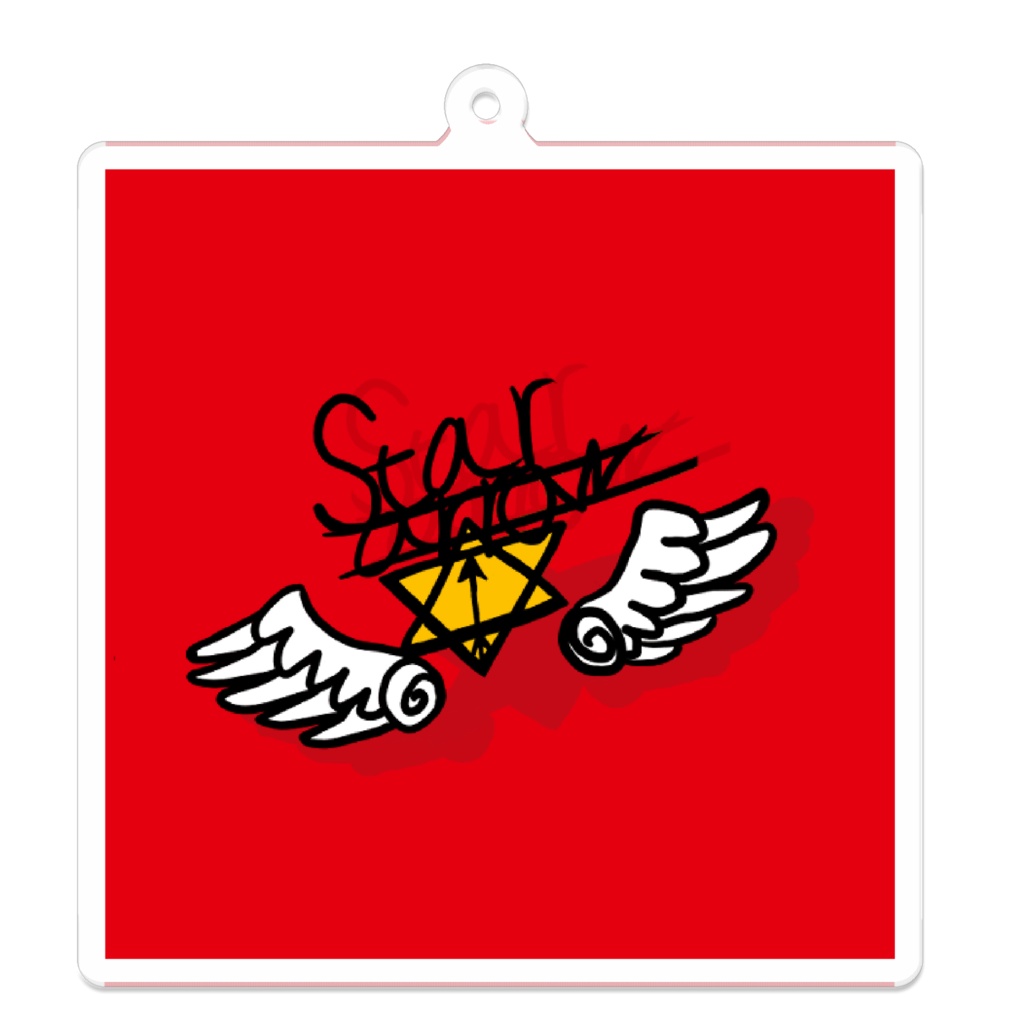 star arrow サイン風アクリルキーホルダー