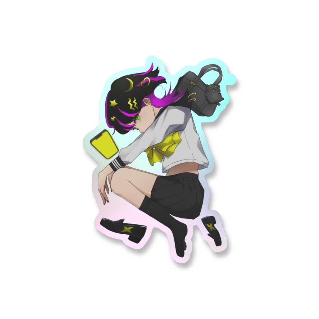 浮遊の放課後 スマホステッカー