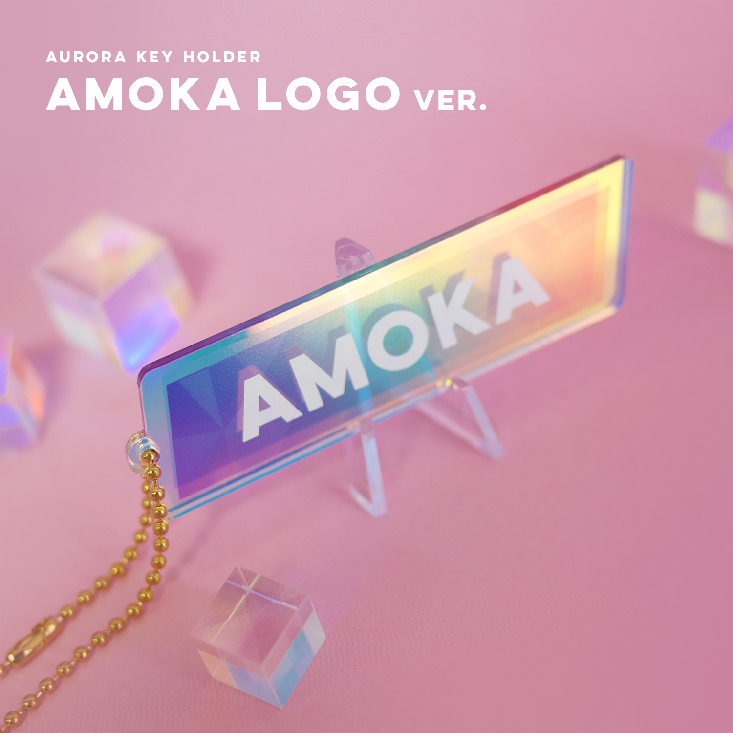 Amoka オーロラロゴキーホルダー Amoka Booth