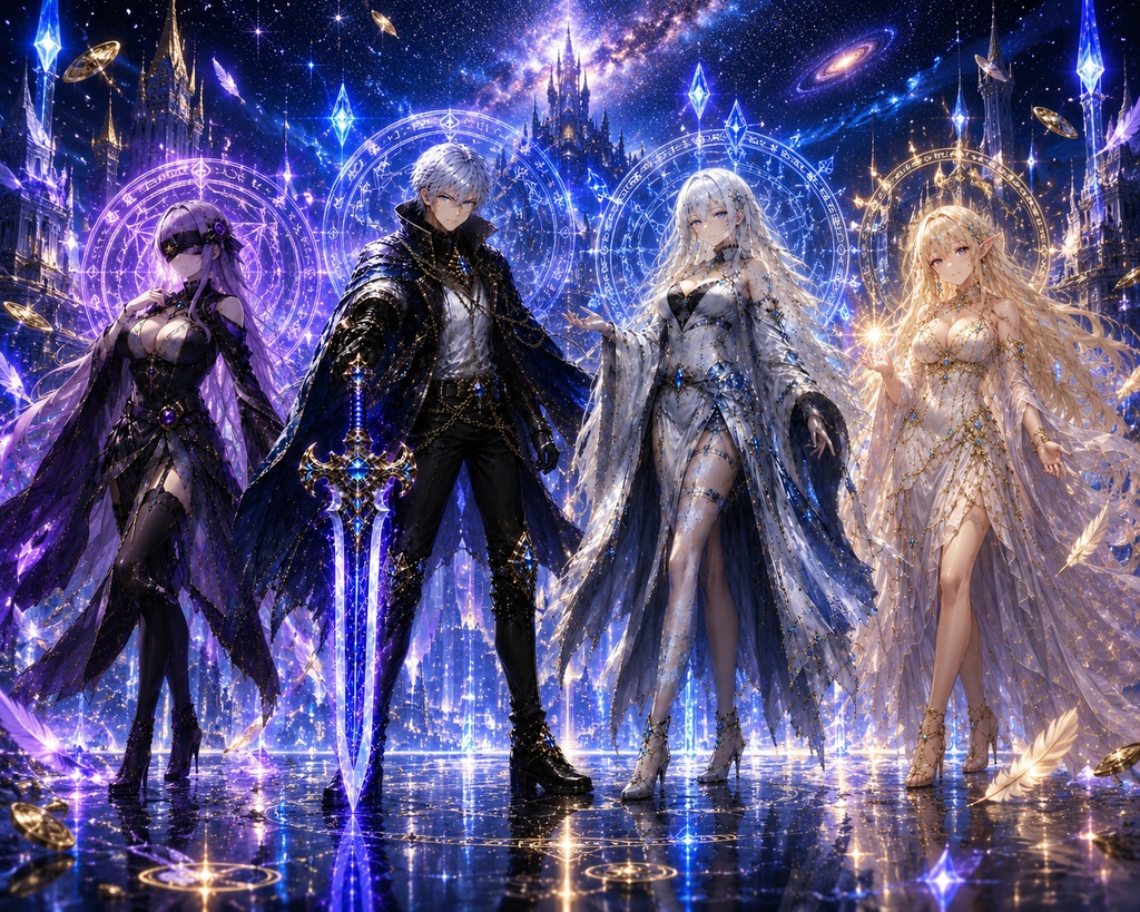 「夢の中で異世界へ～スライム倒して借金返済～【ソムニア・メインビジュアル／A4高解像度PNG】」