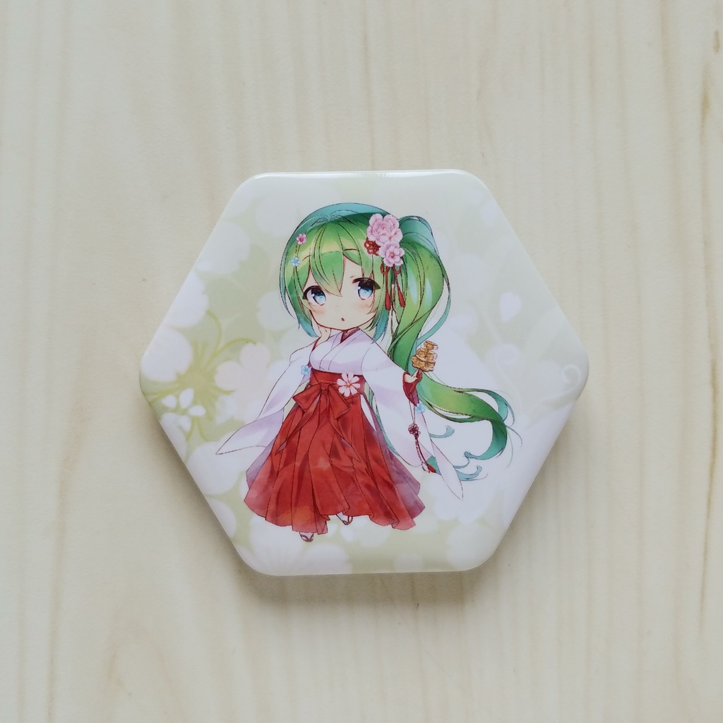 菜月はな　巫女Ver.缶バッジ