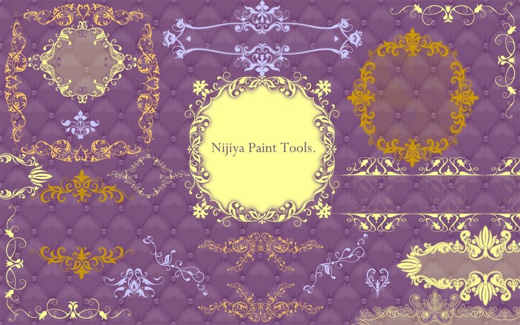 【PS&クリスタ用】飾り罫(囲み罫)ブラシ1