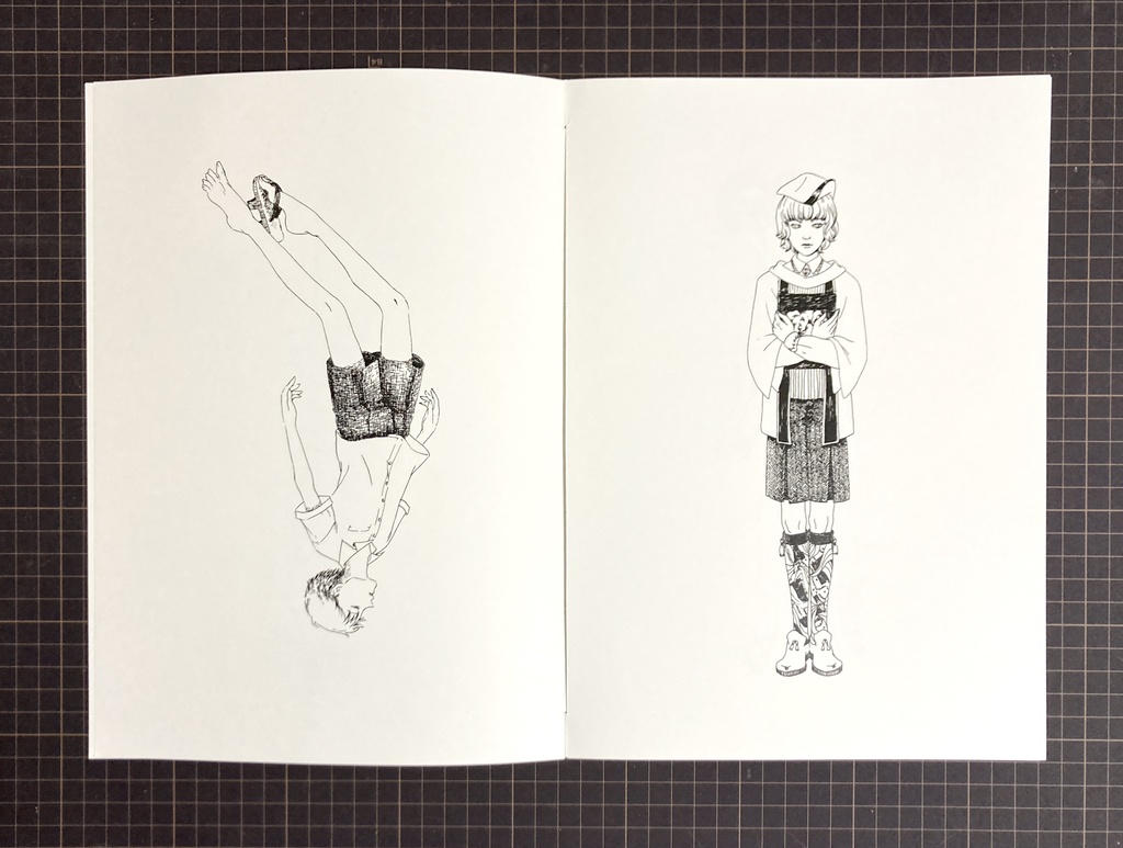 美少年モノクロイラスト集『白地図』