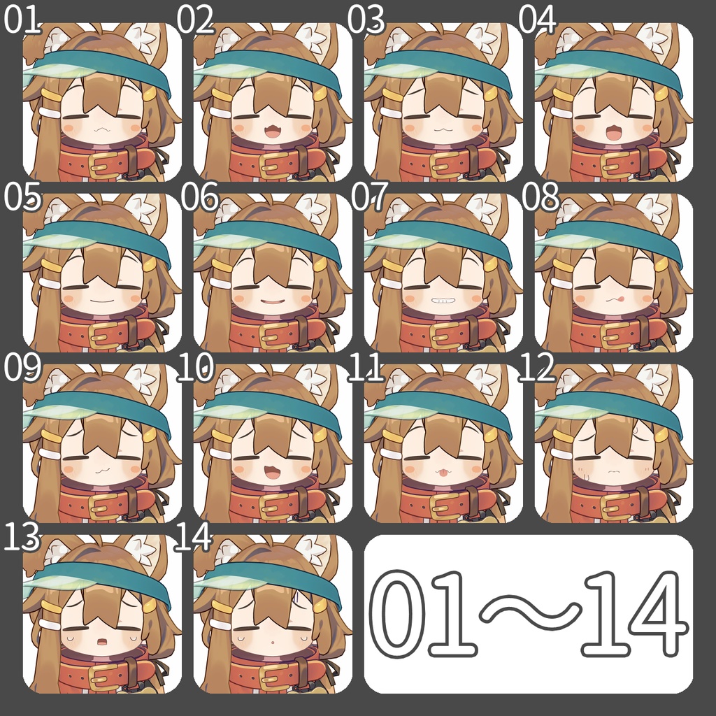 【無料版あり】糸目まめひなた表情セット