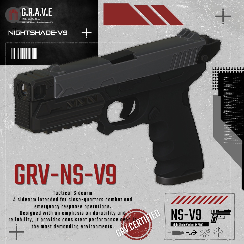 【3Dモデル】GRVｰNSｰV9-NightShade-ナイトシェイドブイナイン