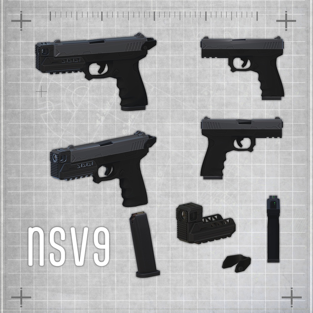 【3Dモデル】GRVーNSーV9-NightShade-ナイトシェイドブイナイン