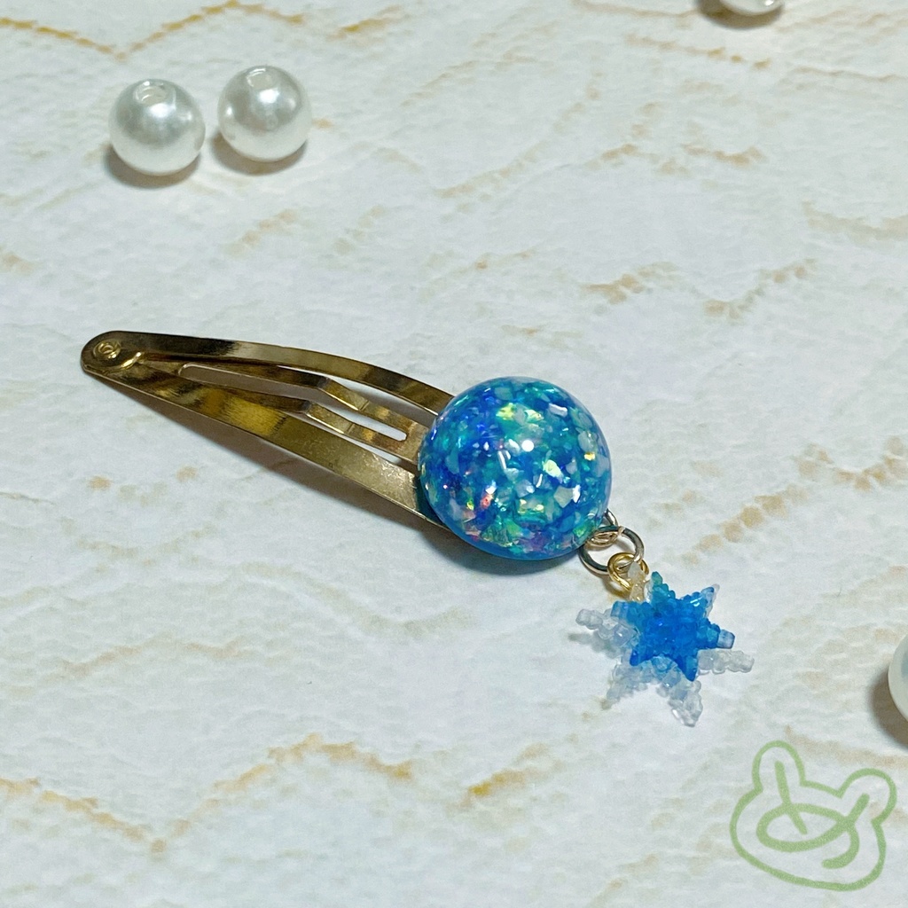 雪結晶ヘアピン