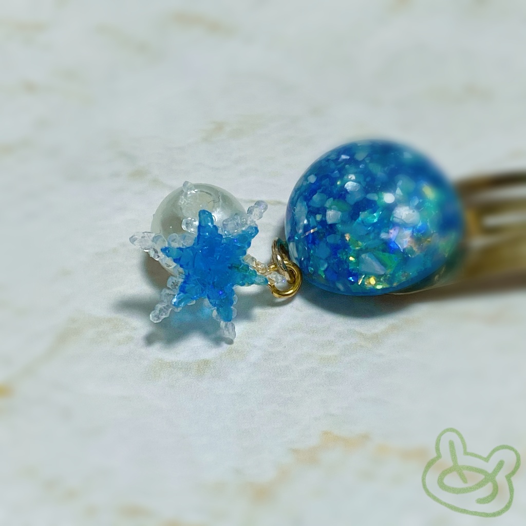 雪結晶ヘアピン