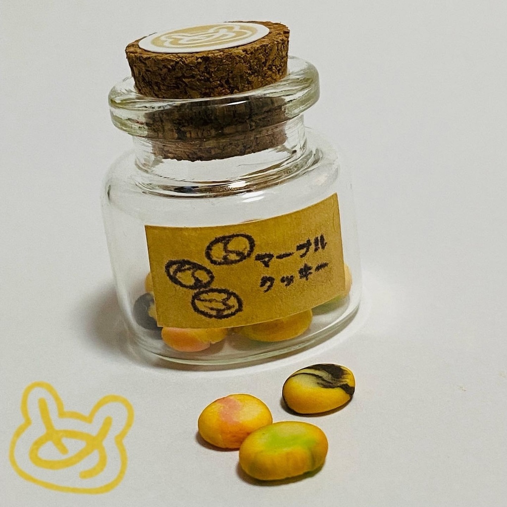 瓶詰めクッキー+カラフルポップコーン