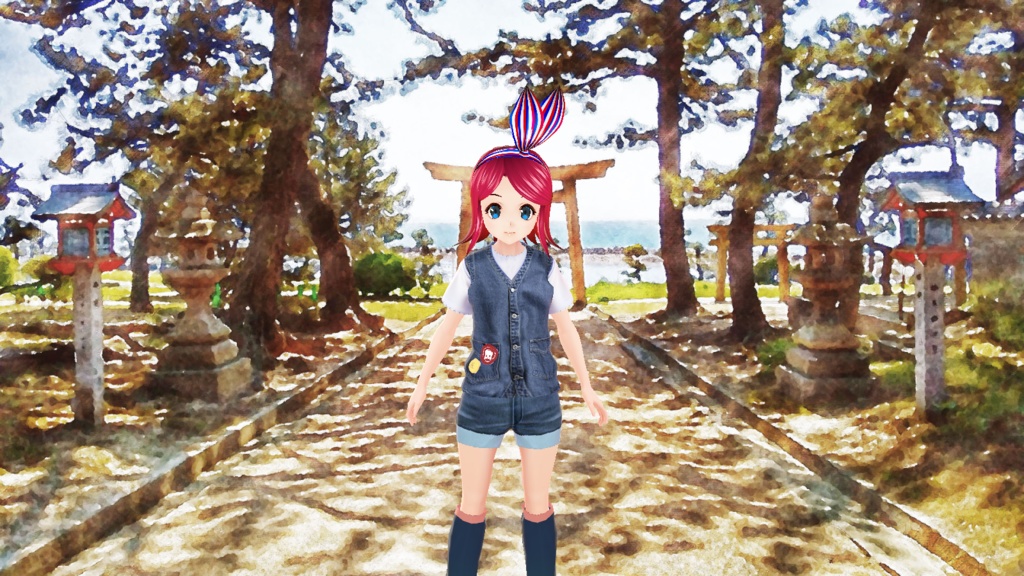 住吉神社の参道(南向き)