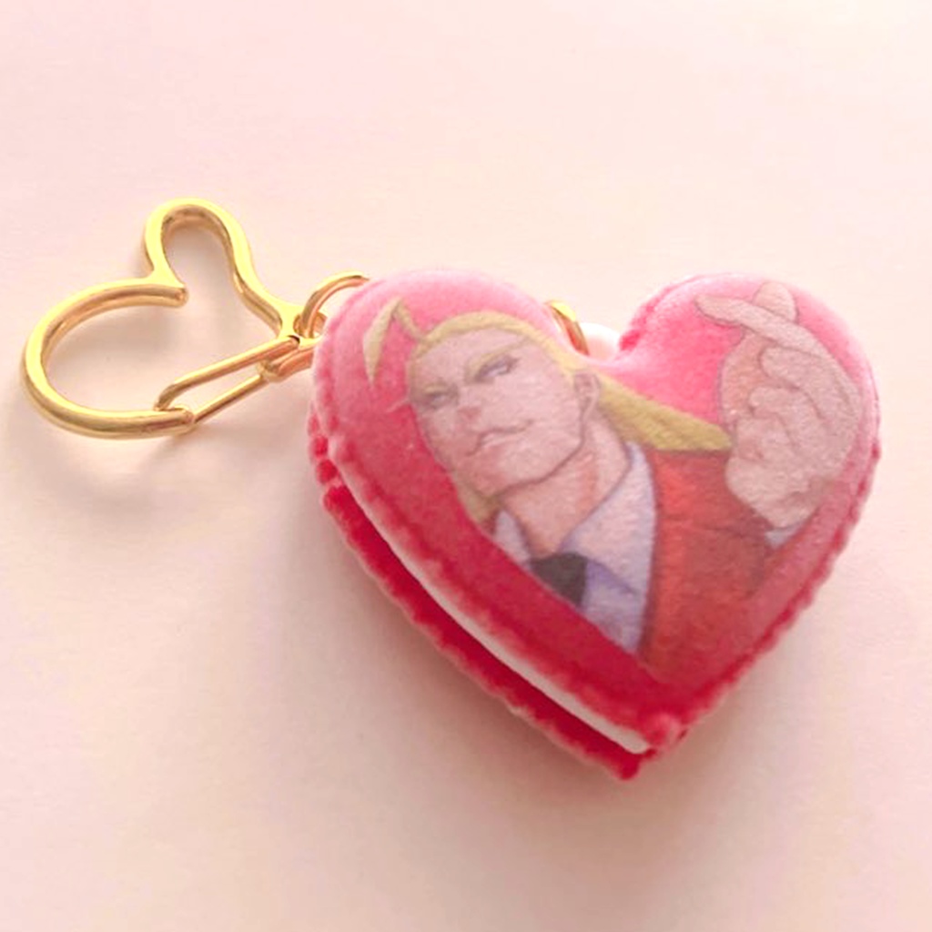 ハートマカロンキーホルダー