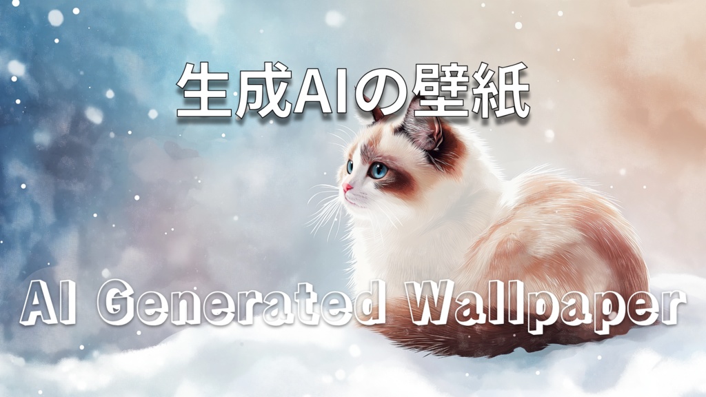 Dreamy Cat in Snowy Serenity