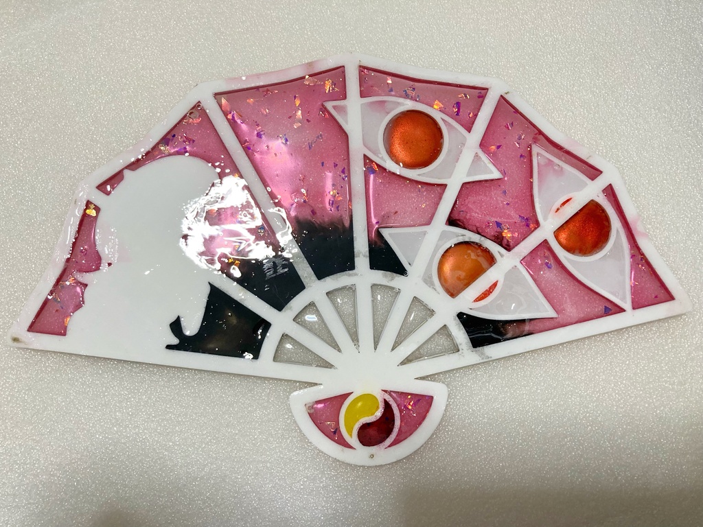 八雲紫 ステンドグラス風扇子型うちわ 東方Project ⑤