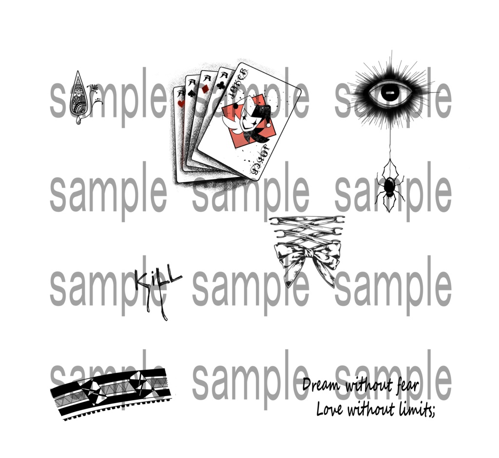 【彼方-kanata-対応】タトゥーセット【Tattoo Texture】