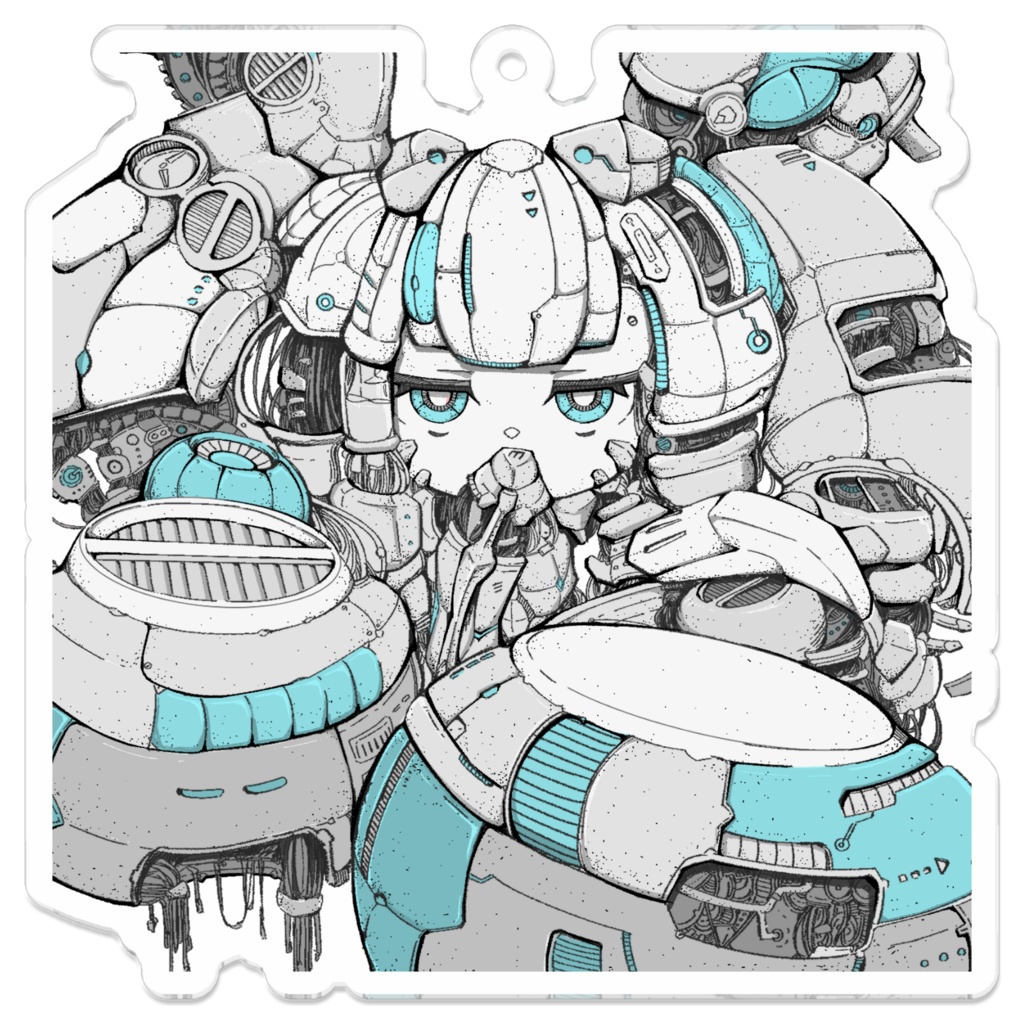 機械娘_ツインテール_キーホルダー