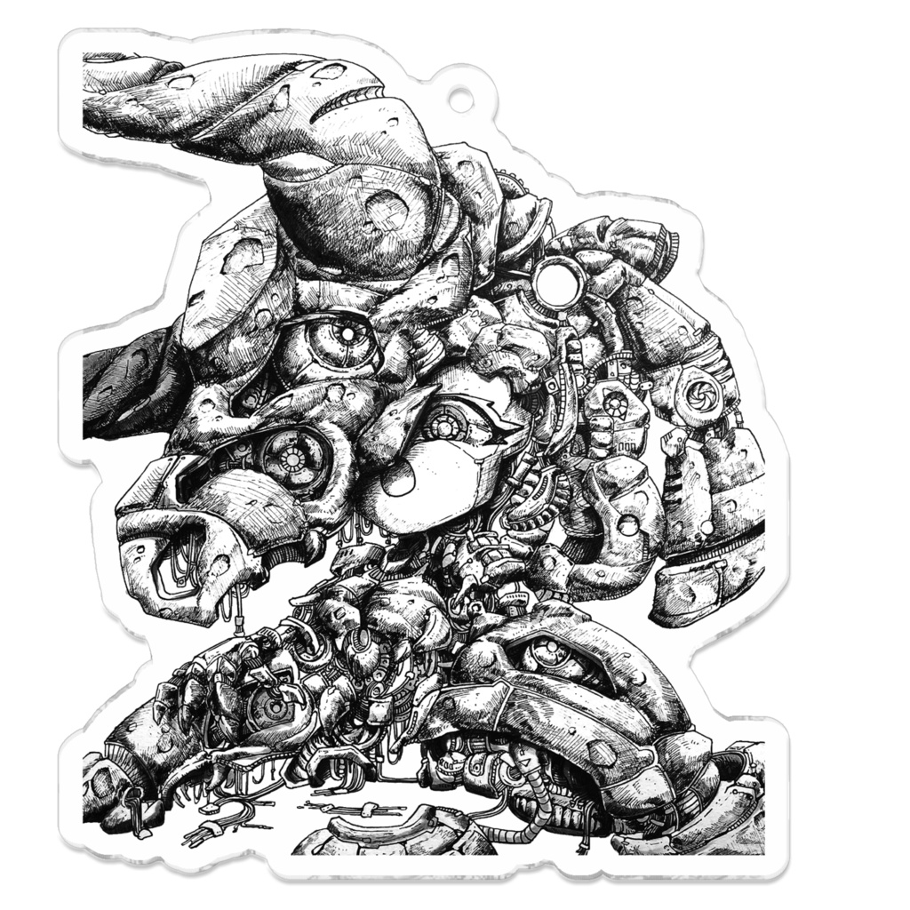 機械少女_恐竜_キーホルダー