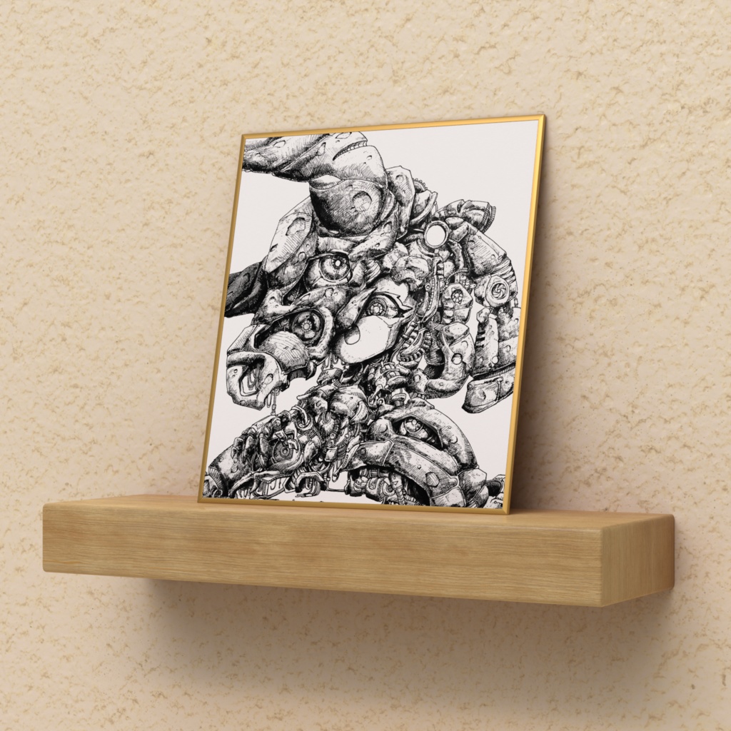 機械少女_恐竜_複製色紙