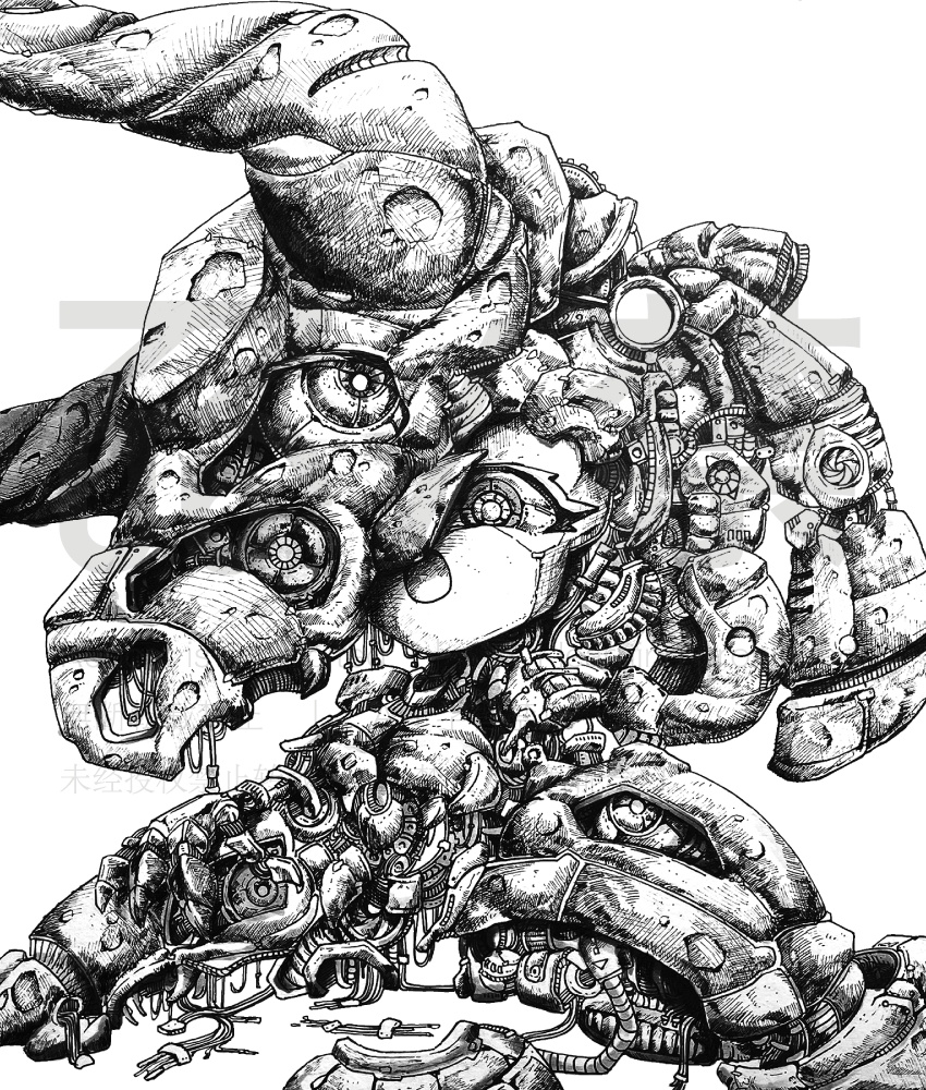 機械少女_恐竜_ステッカー