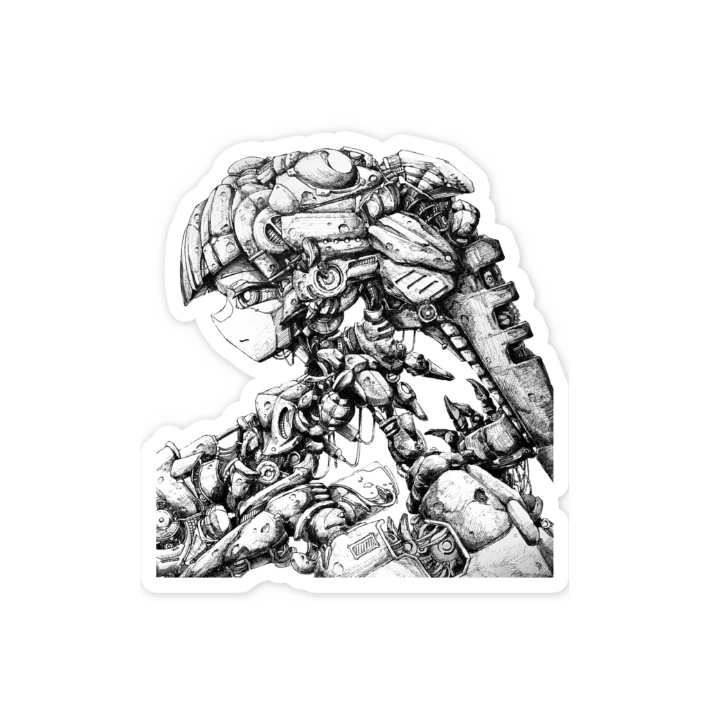 機械少女_ぬらりひょん_ステッカー
