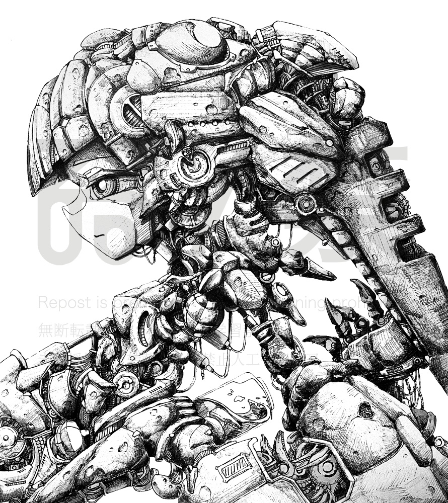 機械少女_ぬらりひょん_Tシャツ