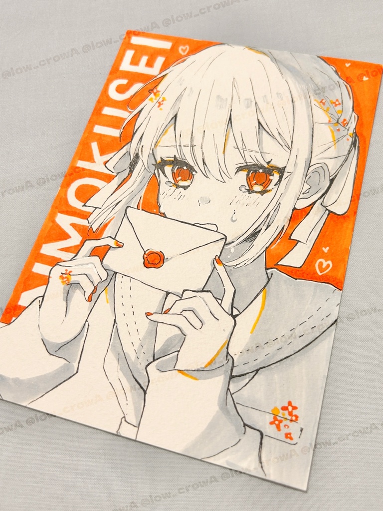 イラスト原画 金木犀「初恋」
