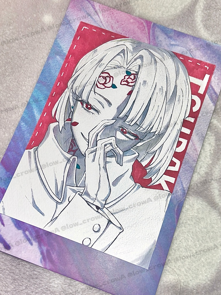 イラスト原画　椿「美徳」