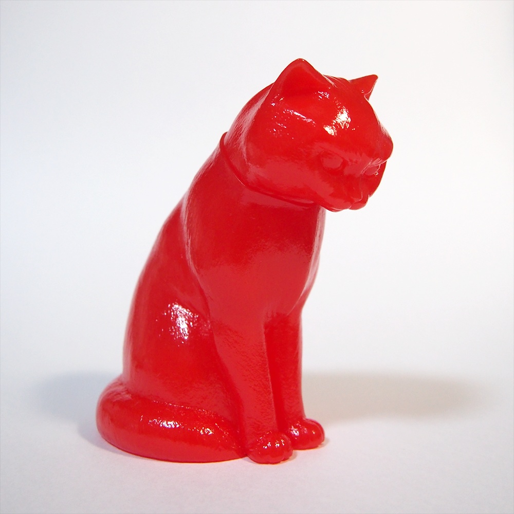 ソフビ版「魔よけ猫(未塗装/ブランク)」 全4種類