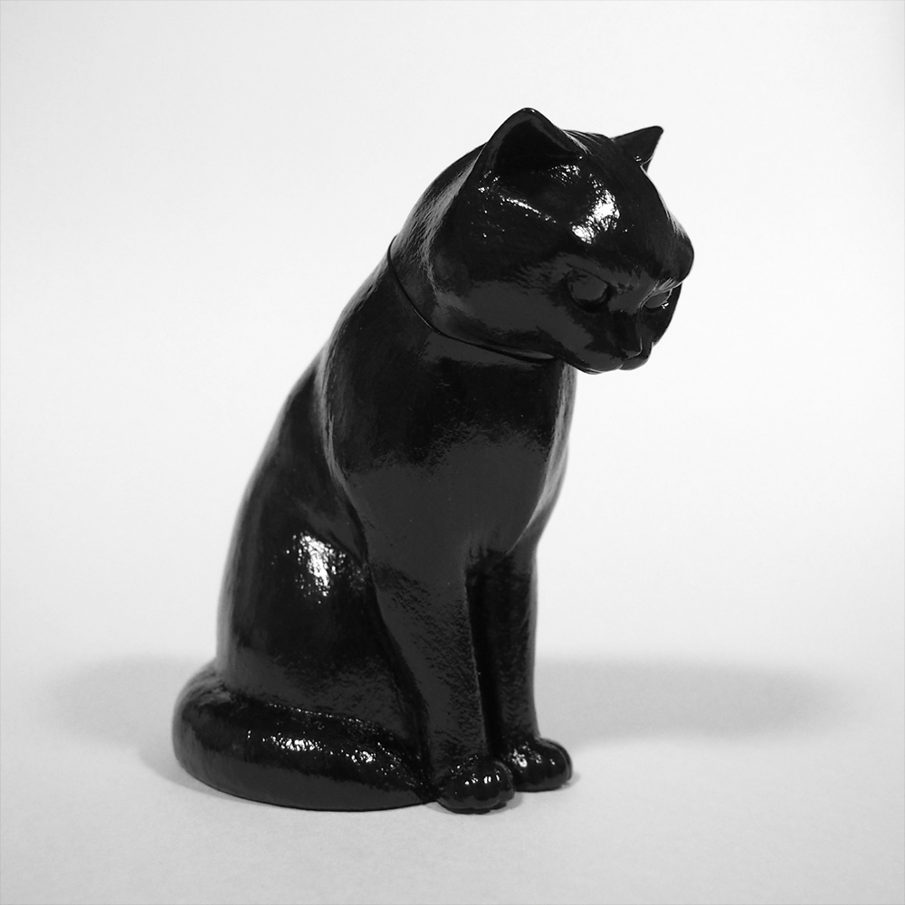 ソフビ版「魔よけ猫(未塗装/ブランク)」 全4種類