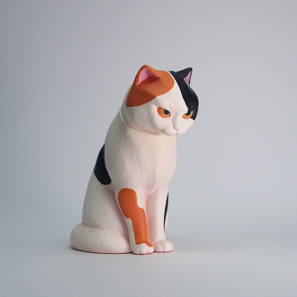 ◎受注生産◎【彩色版】魔よけ猫(ソフビ) ミケ / パステルミケ ■一次受注特典付き■