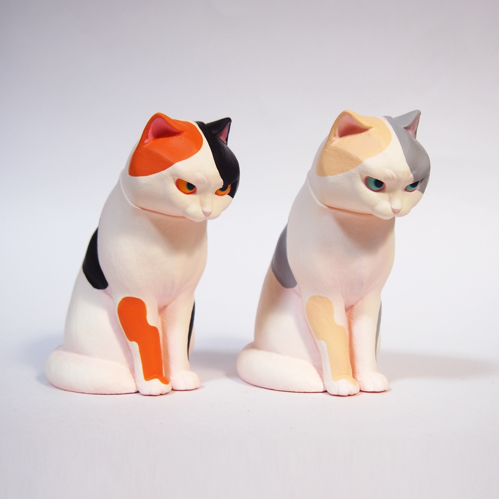 ◎受注生産◎【彩色版】魔よけ猫（ソフビ） ミケ / パステルミケ ■一次受注特典付き■