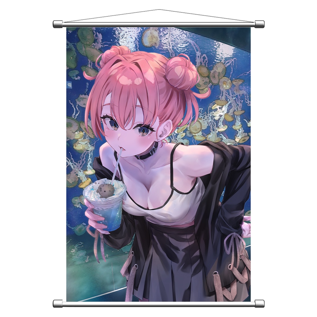 【C108受注】B2タペストリー『水族館のデート（結衣）』