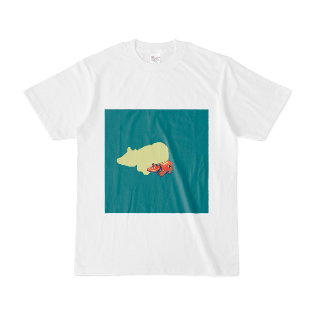 ドット絵 赤べこプリントシャツ