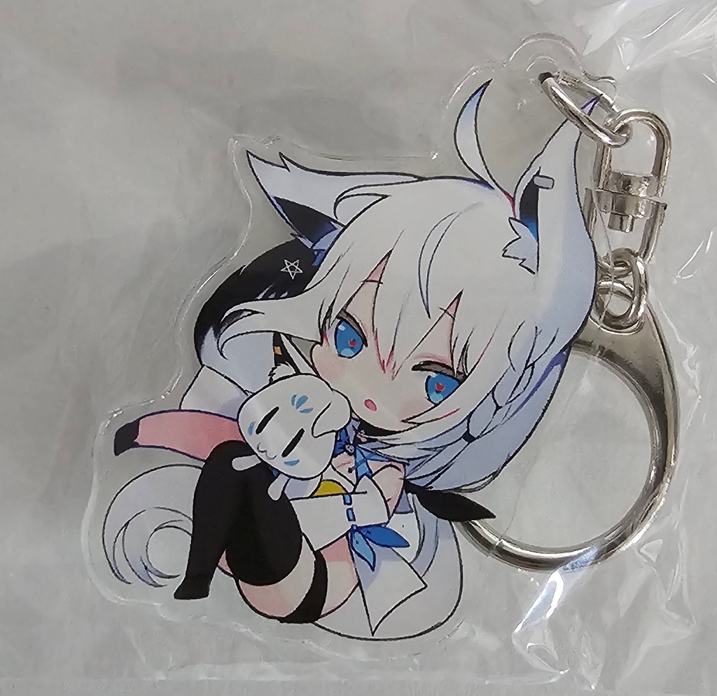 白上フブキ＆女絵師黙示録オリキャラ　アクリルキーホルダー２個セット